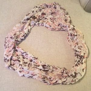 Light pink multicolor infinity scarf